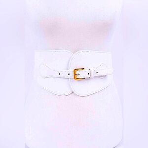 Vegan Leather Elastic Corset Statement Belt